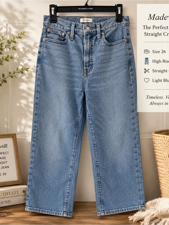 Madewell Denim - Madewell The Perfect Vintage Straight Crop Jeans Size 26